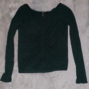 Front Ruched Tie Long sleeve